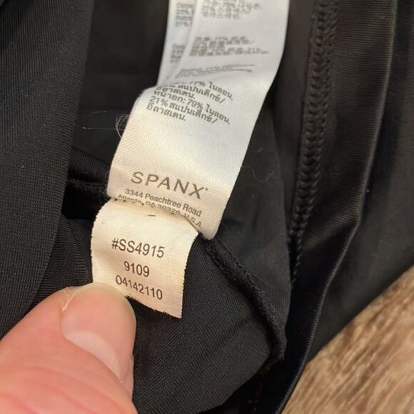 SPANX ASSETS Plus Size Black Open Bust Tummy Control Shapewear Dress 1X - Picture 9 of 9